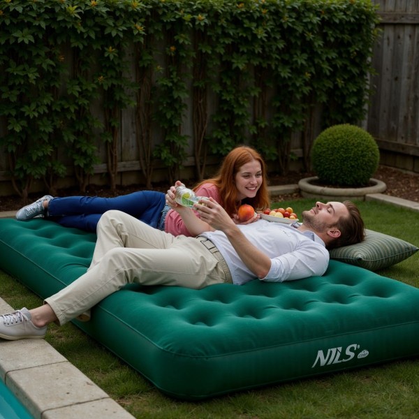 Матрац надувний туристичний Nils NC2803 203×152×22 см, зелений