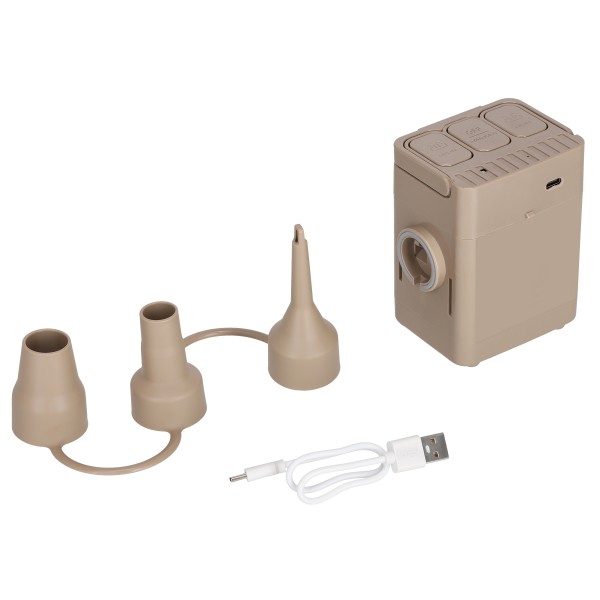 Надувний матрац двоспальний NILS CAMP NC2808, з насосом, бежевий