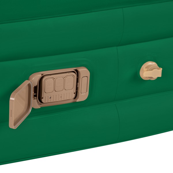 Надувний матрац двоспальний NILS CAMP NC2808, з насосом, зелений