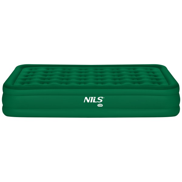 Надувний матрац двоспальний NILS CAMP NC2808, з насосом, зелений