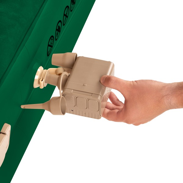 Надувний матрац двоспальний NILS CAMP NC2808, з насосом, зелений