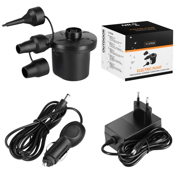 Електричний насос Nils Camp NC17115, 50 вт, з 3 насадками