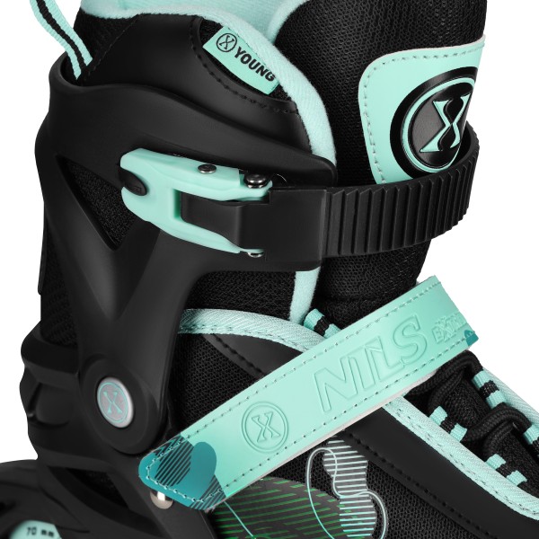 Роликові ковзани Nils Cosmo NA13808 M (34–37), чорно-м'ятні