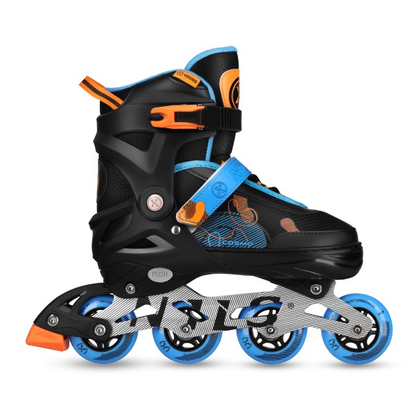 Роликові ковзани Nils Cosmo NA13808 L (38–41), чорно-бакитні