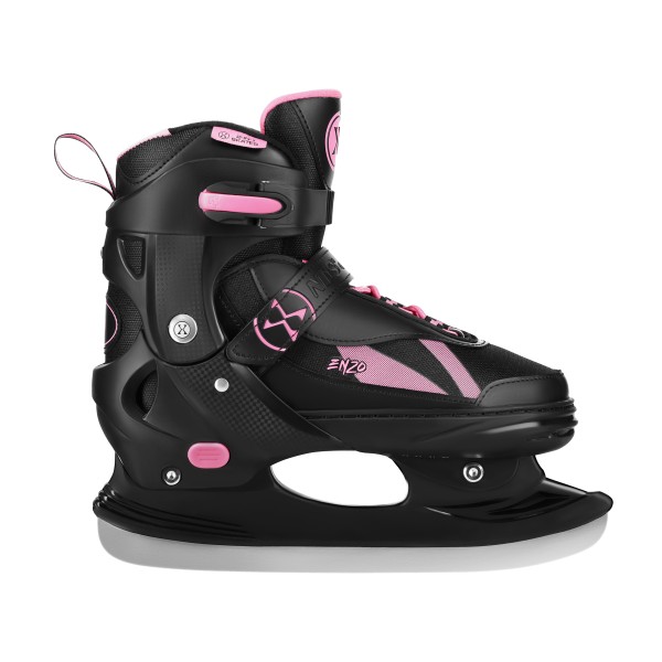 Роликові ковзани Nils NH382 Enzo 2-в-1 з хокейним лезом, XS (28–31), чорно-рожеві