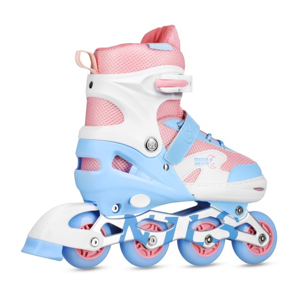 Роликові ковзани Nils NA0189 LED з захистом, S (31–34), білі