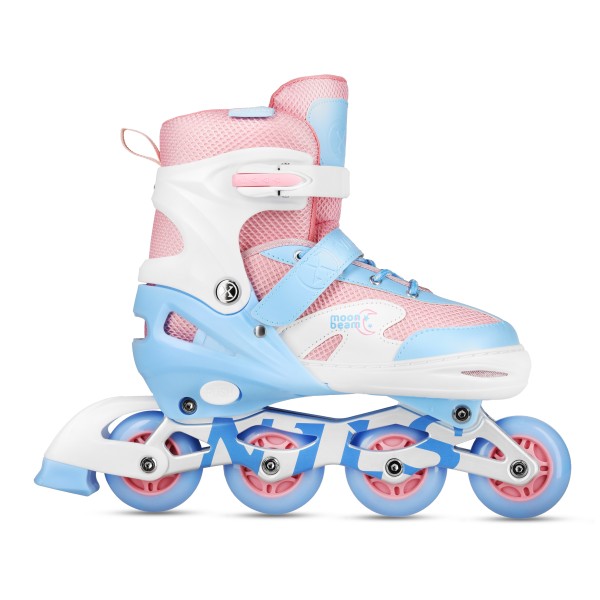 Роликові ковзани Nils NA0189 LED з захистом, M (35–38), білі