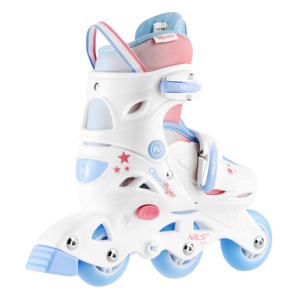 Роликові ковзани Nils NJ1190 для навчання 3в1, S (30–33), білі