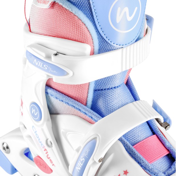 Роликові ковзани Nils NJ1190 для навчання 3в1, S (30–33), білі