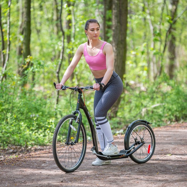 Самокат WHS261 Nils Extreme 26/20 дюймів, з надувними колесами, чорний