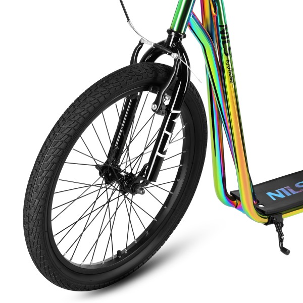 Самокат WH10212 Nils Extreme, 20/16 дюймів, з надувними колесами, різнобарвний