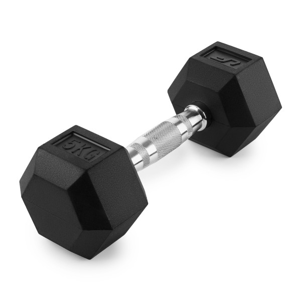 Гантеля UpForm HEX з фіксованою вагою 5 кг гумована