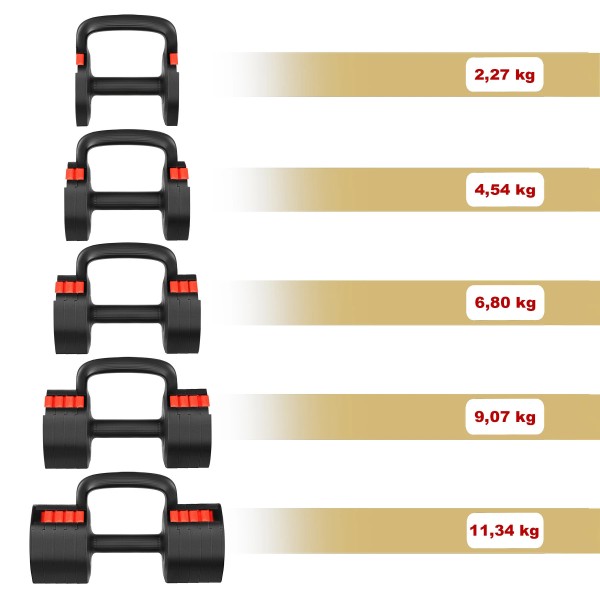 Гантель 3в1 з регулюванням ваги HMS HL05