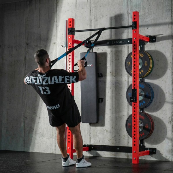 Складана силова рама з лавкою HMS KLT34, червона