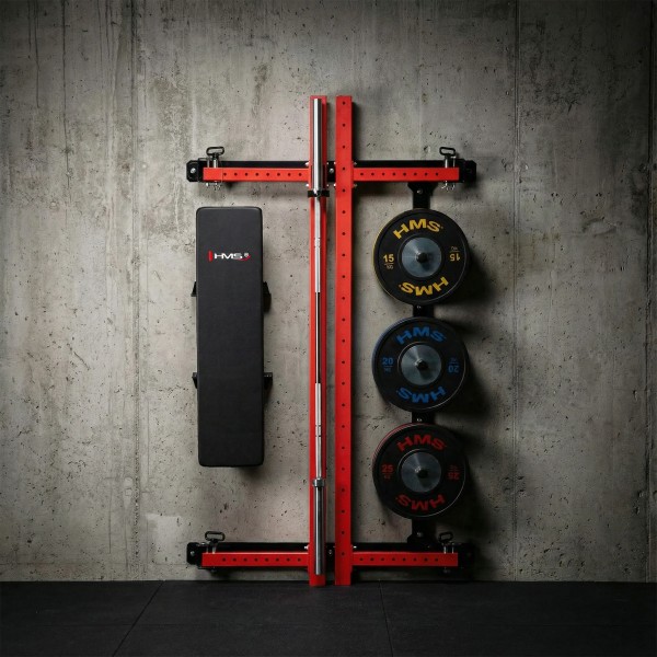 Складана силова рама з лавкою HMS KLT34, червона