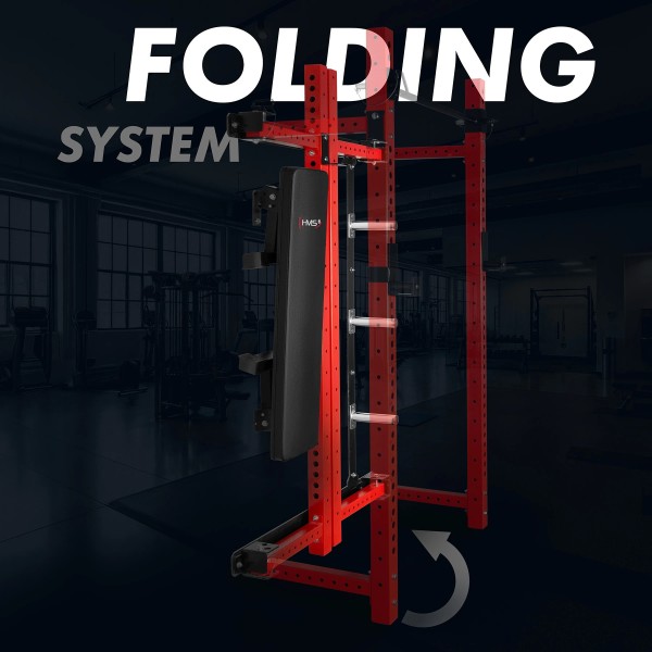 Складана силова рама з лавкою HMS KLT34, червона