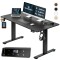 Стіл з регулюванням висоти Casaria 120×60см, електричний, чорний