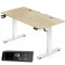 Стіл з регулюванням висоти Casaria 160×75см, електричний, бежевий