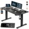 Стіл з регулюванням висоти Casaria 160×75см, електричний, чорний