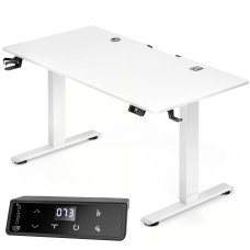 Стіл з регулюванням висоти Casaria 160×75см, електричний, білий