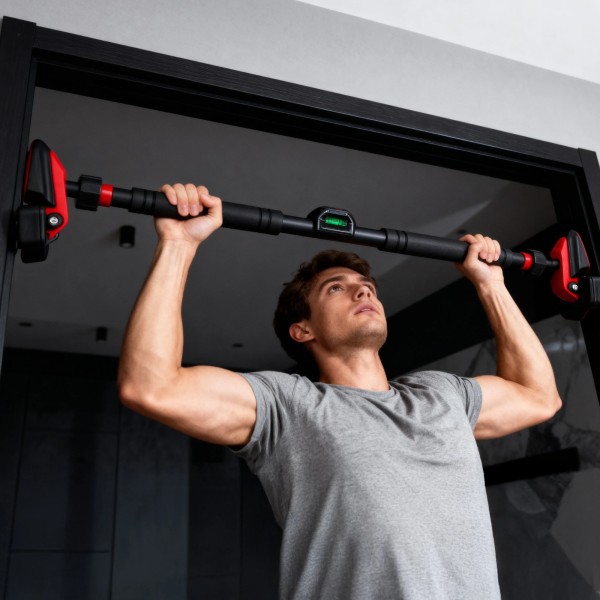 Турнік розсувний у двері HMS DD501 з лічильником, 100–120см