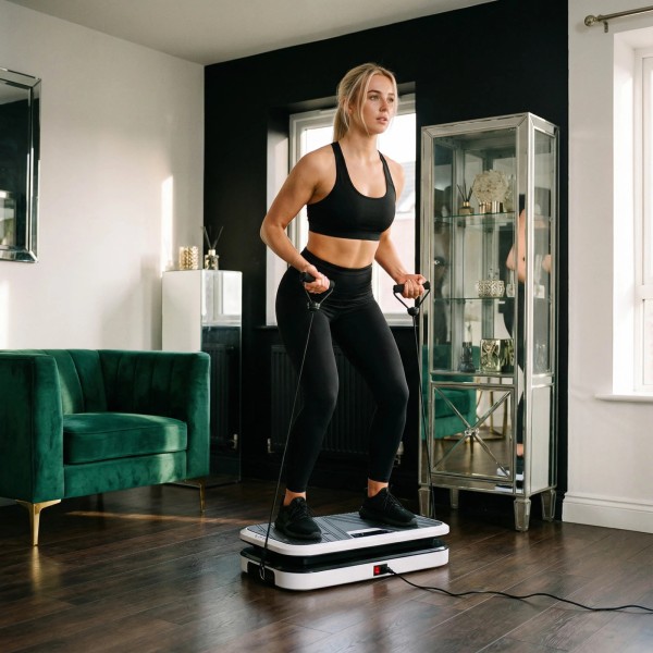 Вібраційна платформа HMS SVP09 з еспандерами та упорами