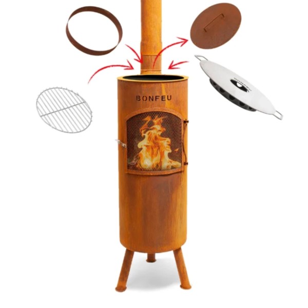 Садовий камін-гриль BonFeu BonGiano LP, іржа