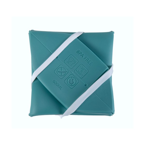 Складна пляшка для води Body Sculpture, 600 мл, бірюзова