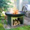 Садова чаша для багаття підставкою для дров HEAT Outdoor Living, кругла, 80 см