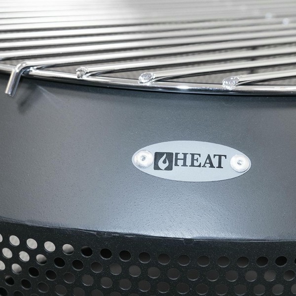 Садовий кошик для багаття з грилем HEAT Outdoor Living Fire Drum, 54 см