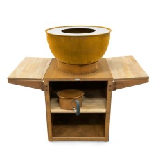 Садова кухня з полицями та грилем HEAT Outdoor Living Kjok, світло-коричнева