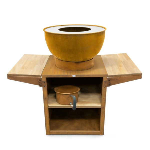 Садова кухня з полицями та грилем HEAT Outdoor Living Kjok, світло-коричнева