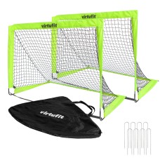 Дитячі футбольні ворота 120х90 см VirtuFit комплект 2 шт, зелені