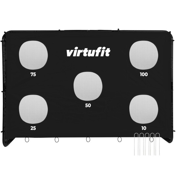 Футбольні ворота VirtuFit Pro 300x200 см з цільовою сіткою