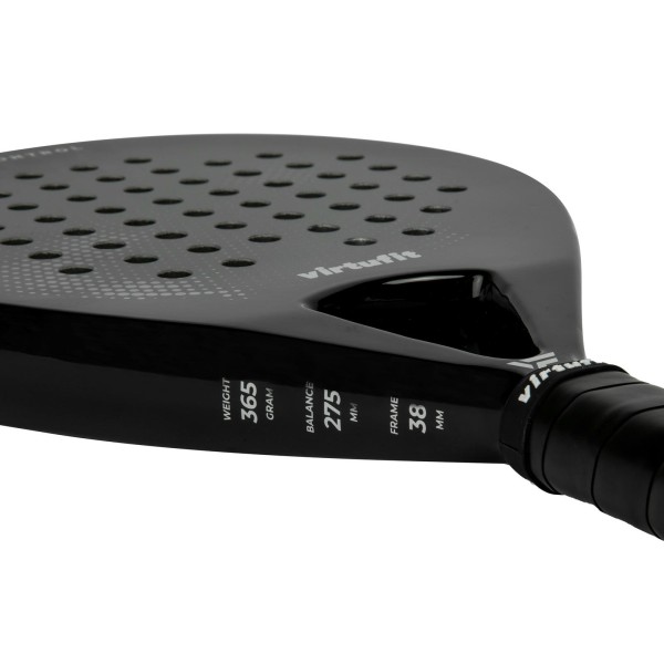 Ракетка для паделу VirtuFit Control, чорно-сіра, початковий рівень