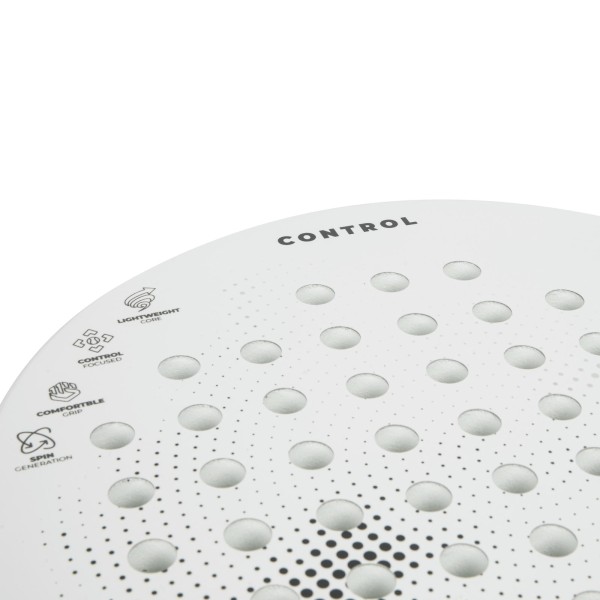 Ракетка для паделу VirtuFit Control, біло-чорна, початковий рівень