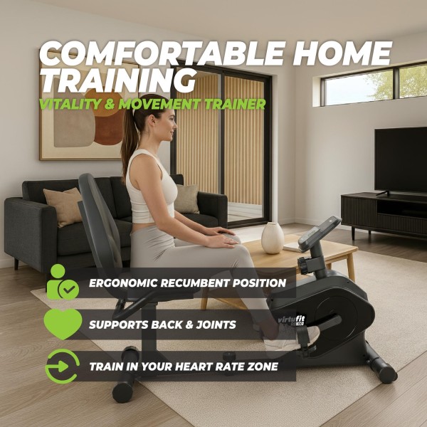 Горизонтальний велотренажер магнітний VirtuFit RB100