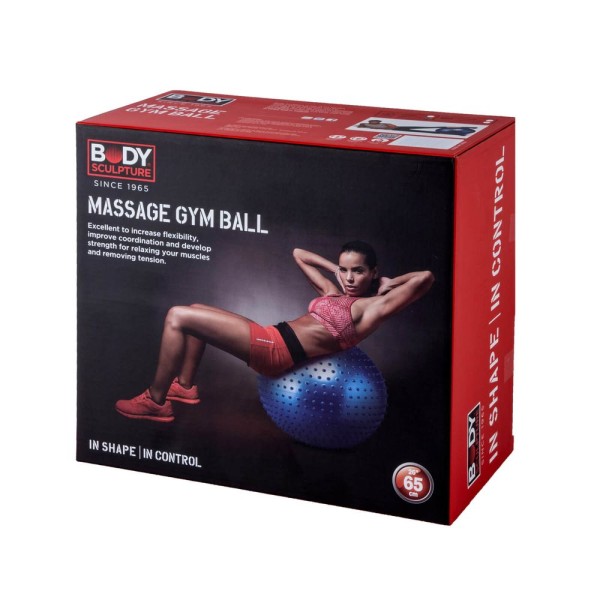 М’яч гімнастичний з кулями Body Sculpture BB 003TBL 65 см
