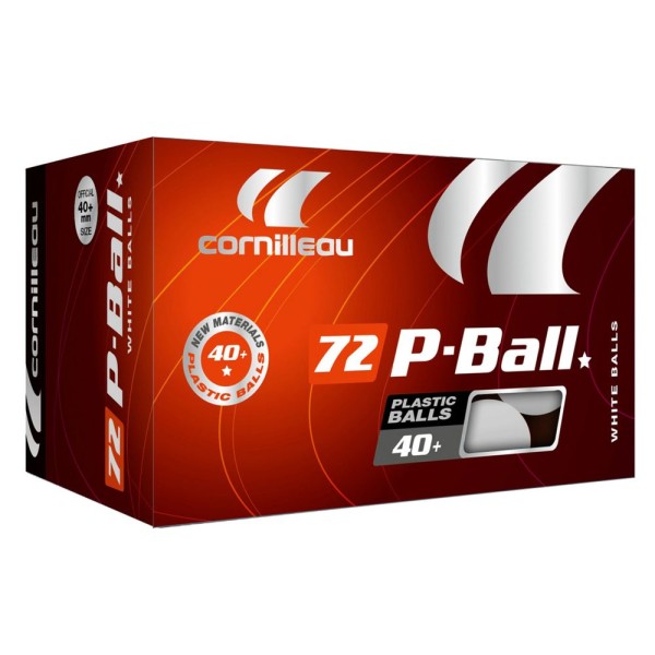 М’ячі для настільного тенісу Cornilleau P-Ball білі 72шт