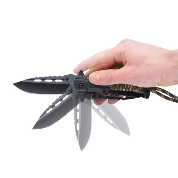 Ніж розкладний для виживання з розпалювачем, свистком та паракордом MacGyver 102276