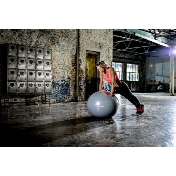 М’яч гімнастичний 55 см Reebok RAB-12015GRBL сірий