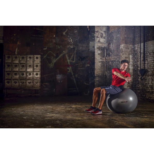 М’яч гімнастичний 65 см Reebok RAB-12016GRBL сірий
