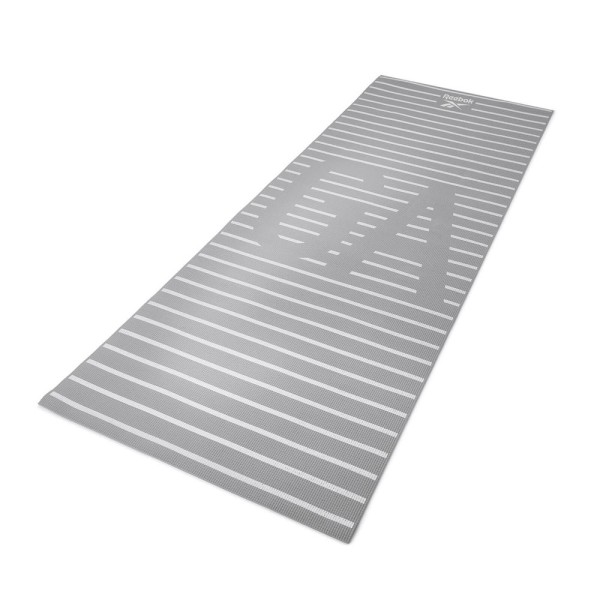 Двосторонній килимок для йоги Reebok Double Sided 4mm Yoga Mat сірий Уні 173 х 61 х 0,4 см