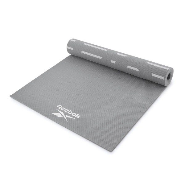 Двосторонній килимок для йоги Reebok Double Sided 4mm Yoga Mat сірий Уні 173 х 61 х 0,4 см