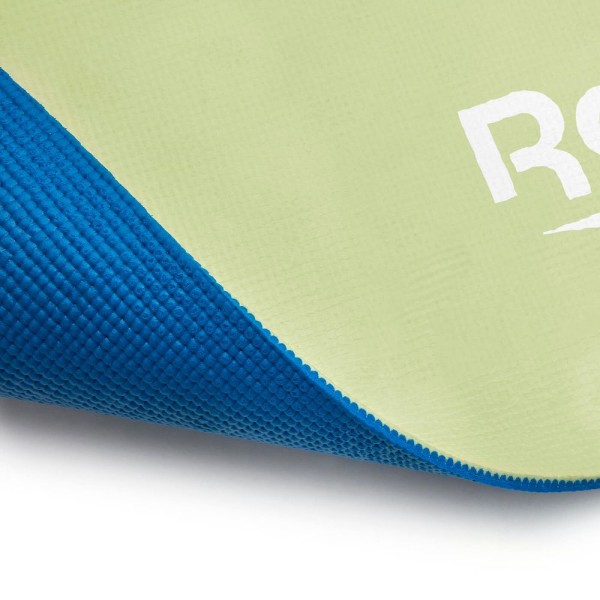 Килимок для йоги двосторонній Reebok RAYG-11060BLGN блакитний/зелений