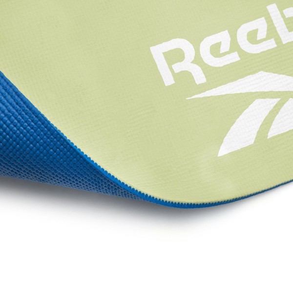 Килимок для йоги двосторонній Reebok RAYG-11060BLGN блакитний/зелений