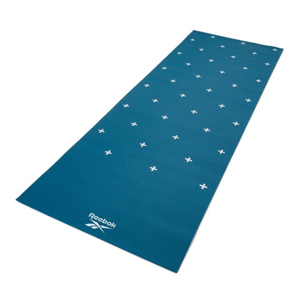 Двосторонній килимок для йоги Reebok Double Sided 4mm Yoga Mat блакитний, білий Уні 173 х 61 х 0,4 с