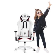 Геймерське крісло Diablo X-Ray Kids для дітей біло-чорне 