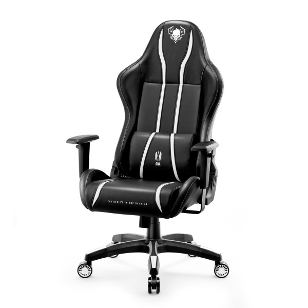 Геймерське крісло Diablo X-One 2.0King Size для високих людей чорно-біле