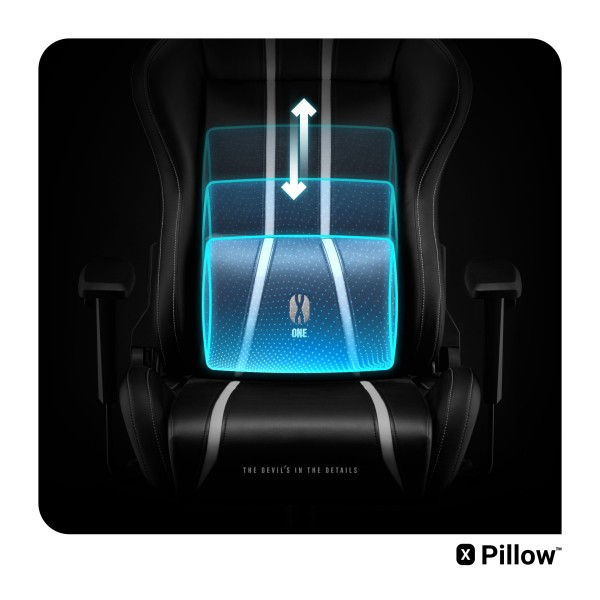 Геймерське крісло Diablo X-One 2.0King Size для високих людей чорно-біле